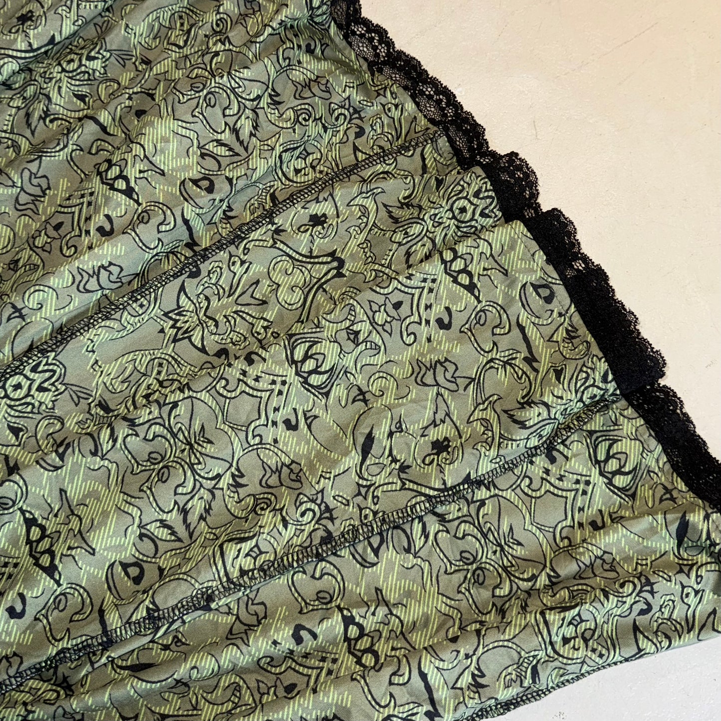 Green lace long dress