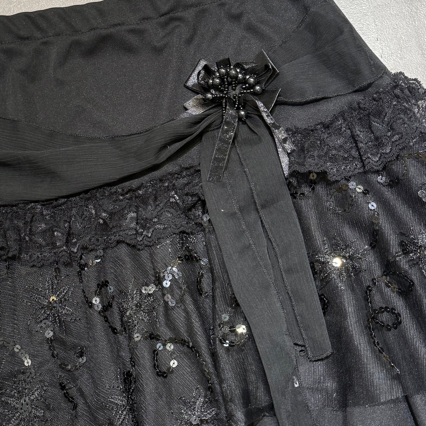 Black layered skirt