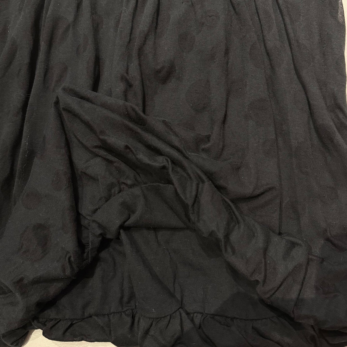 Black polka dot oversized ballon top
