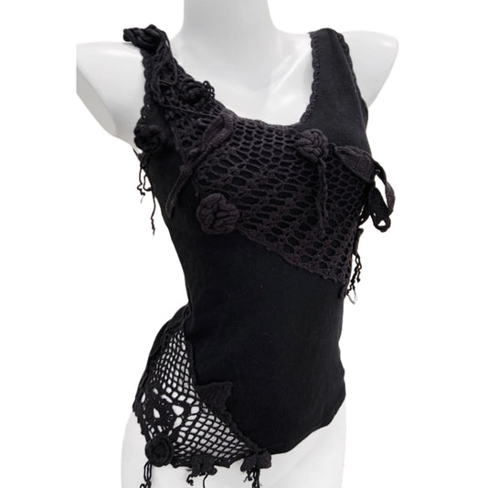 Black knit top