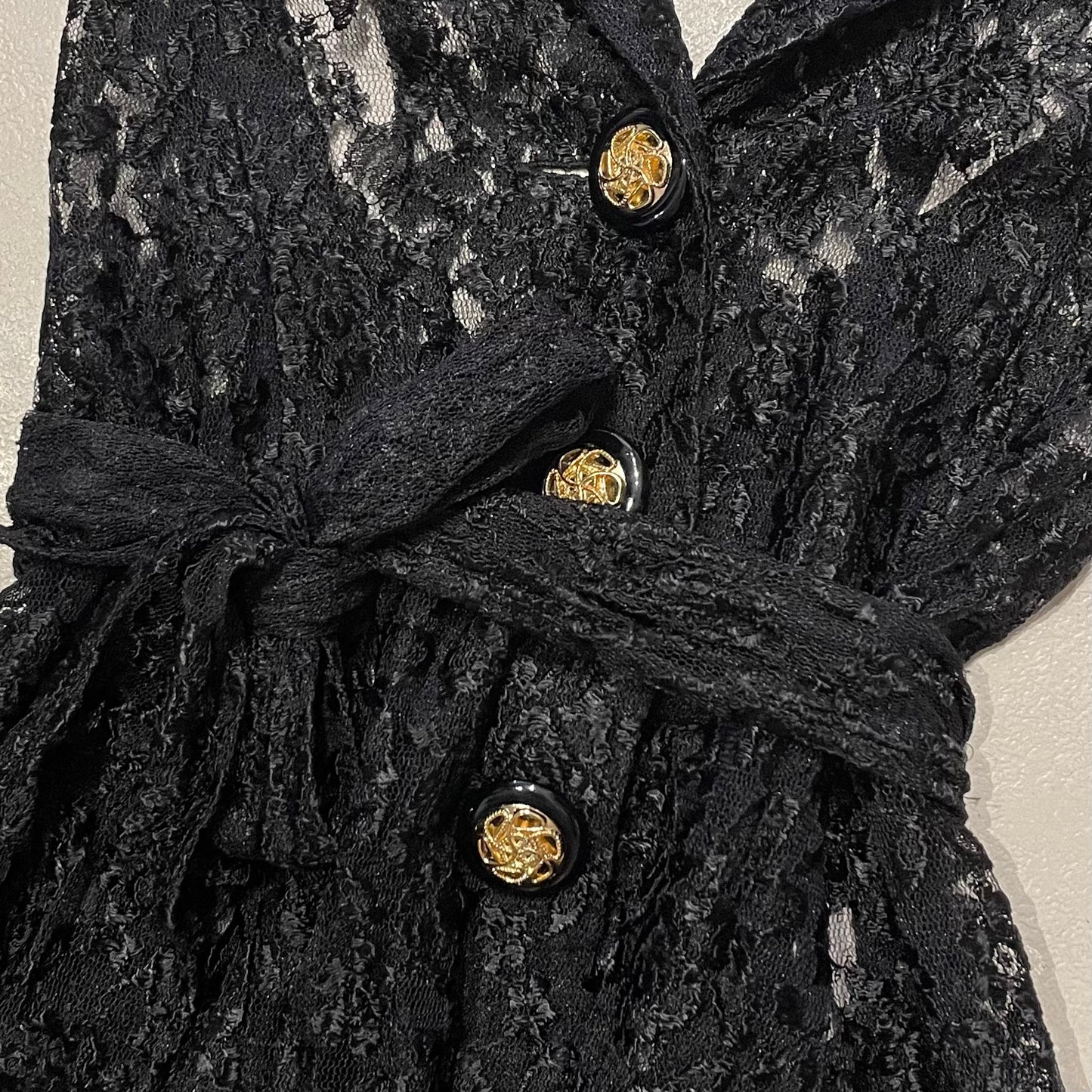 Black lace vest