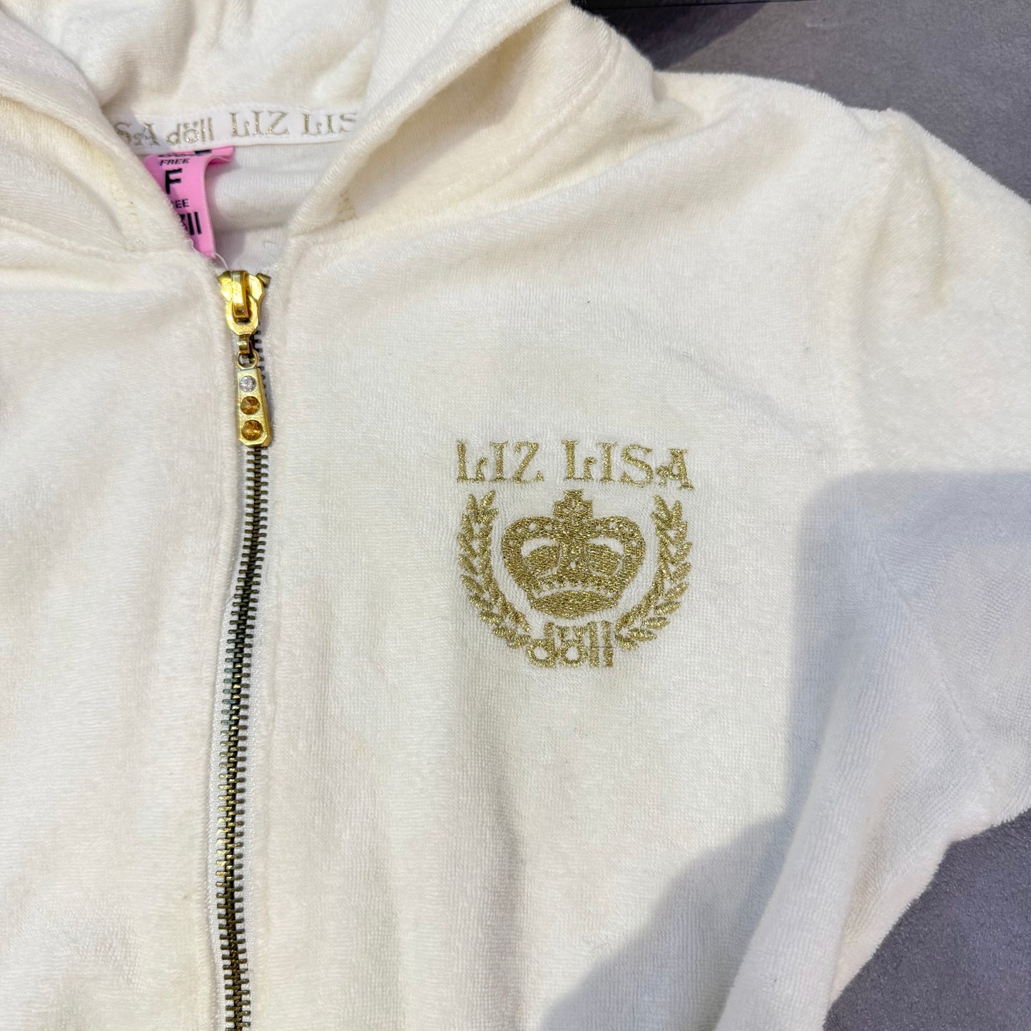 Liz Lisa embroidered double zip hoodie