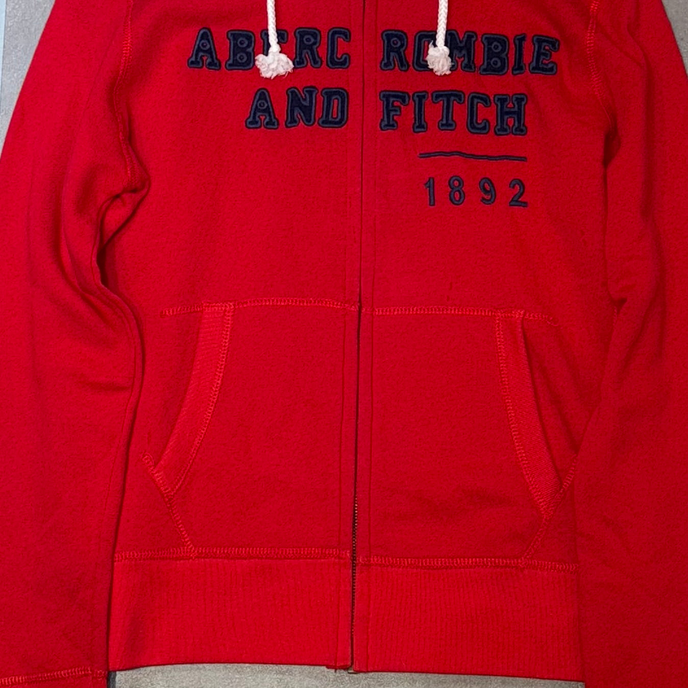 Abercrombie Fitch red zip up jacket
