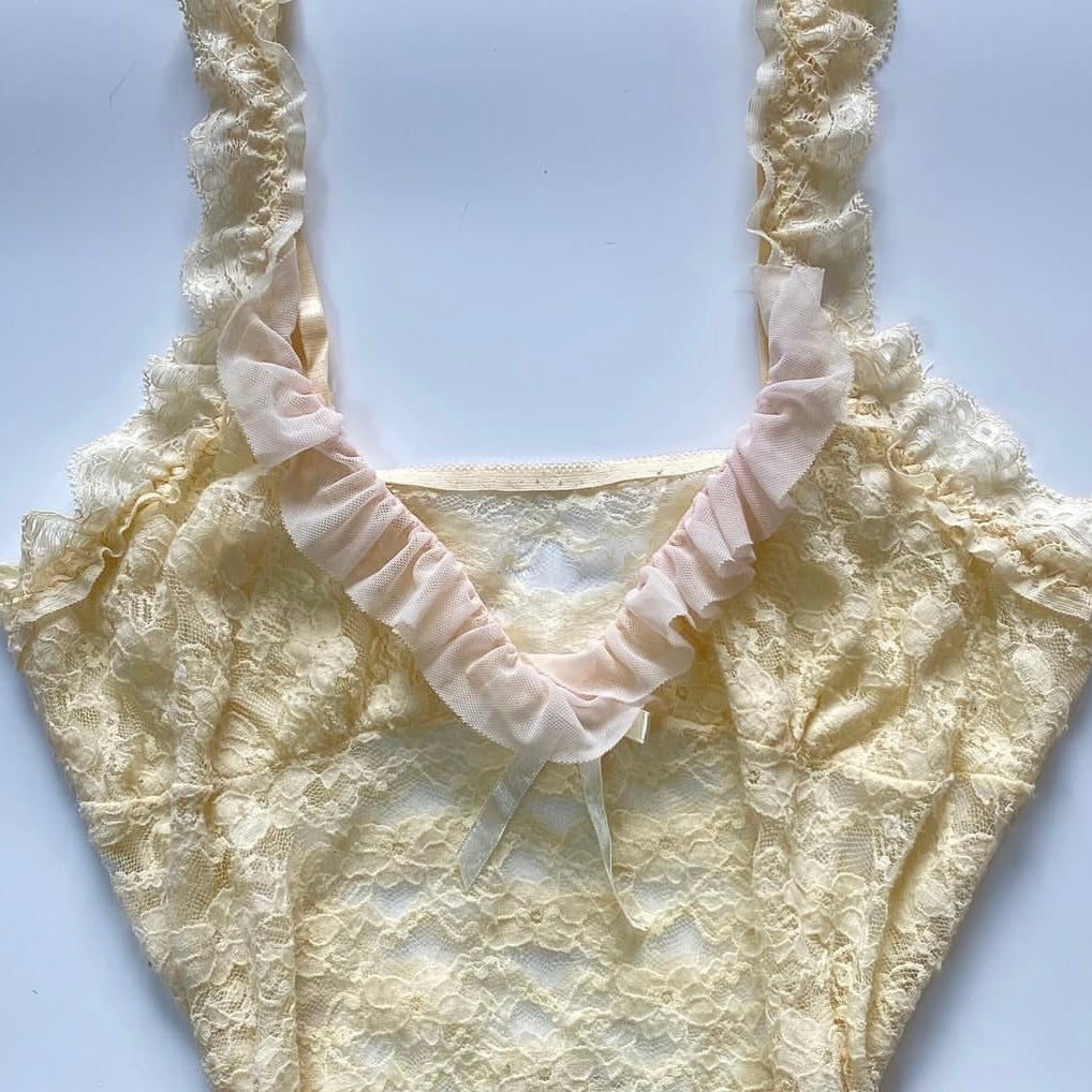 Beige lace dress