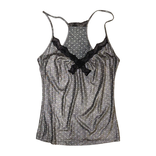 Grey polka dot tank