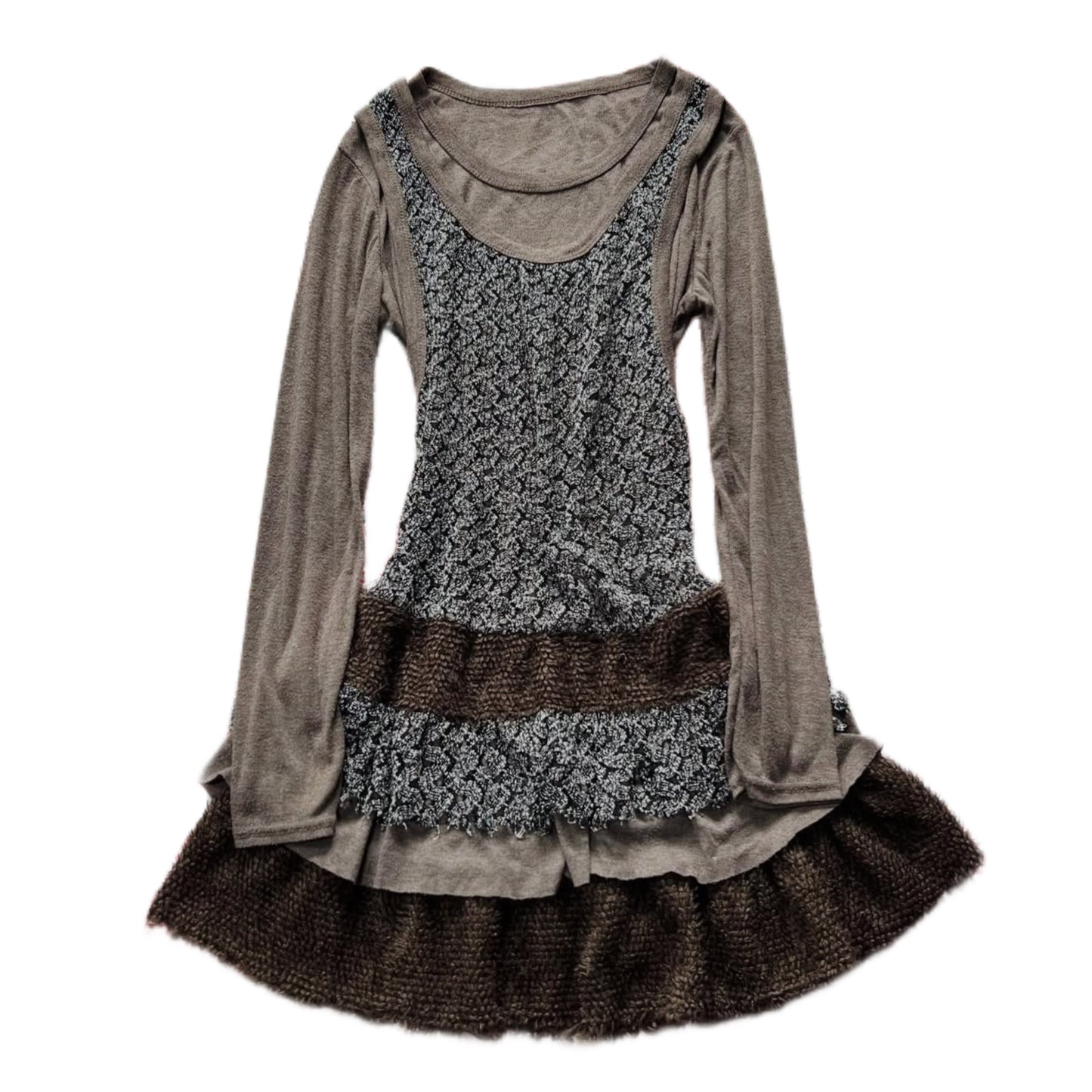 Brown layered dress