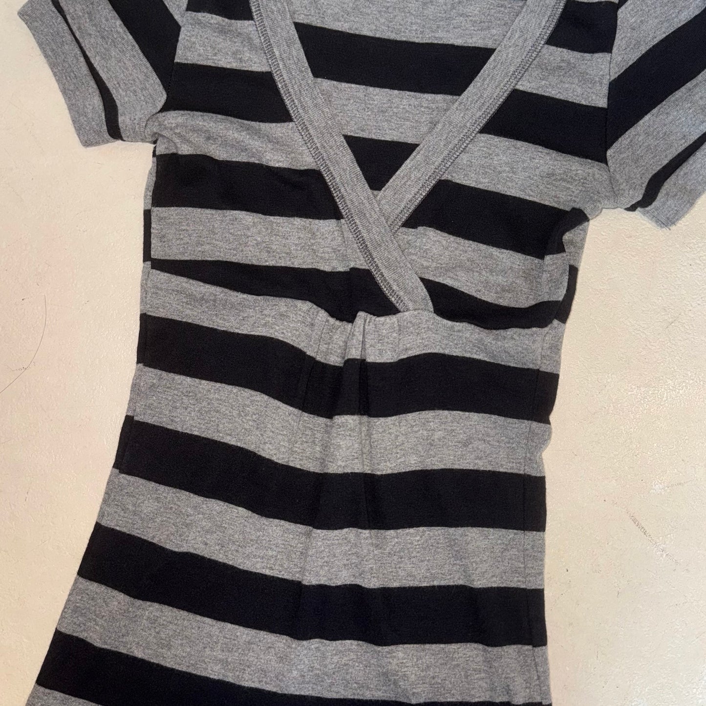 V-neck striped top