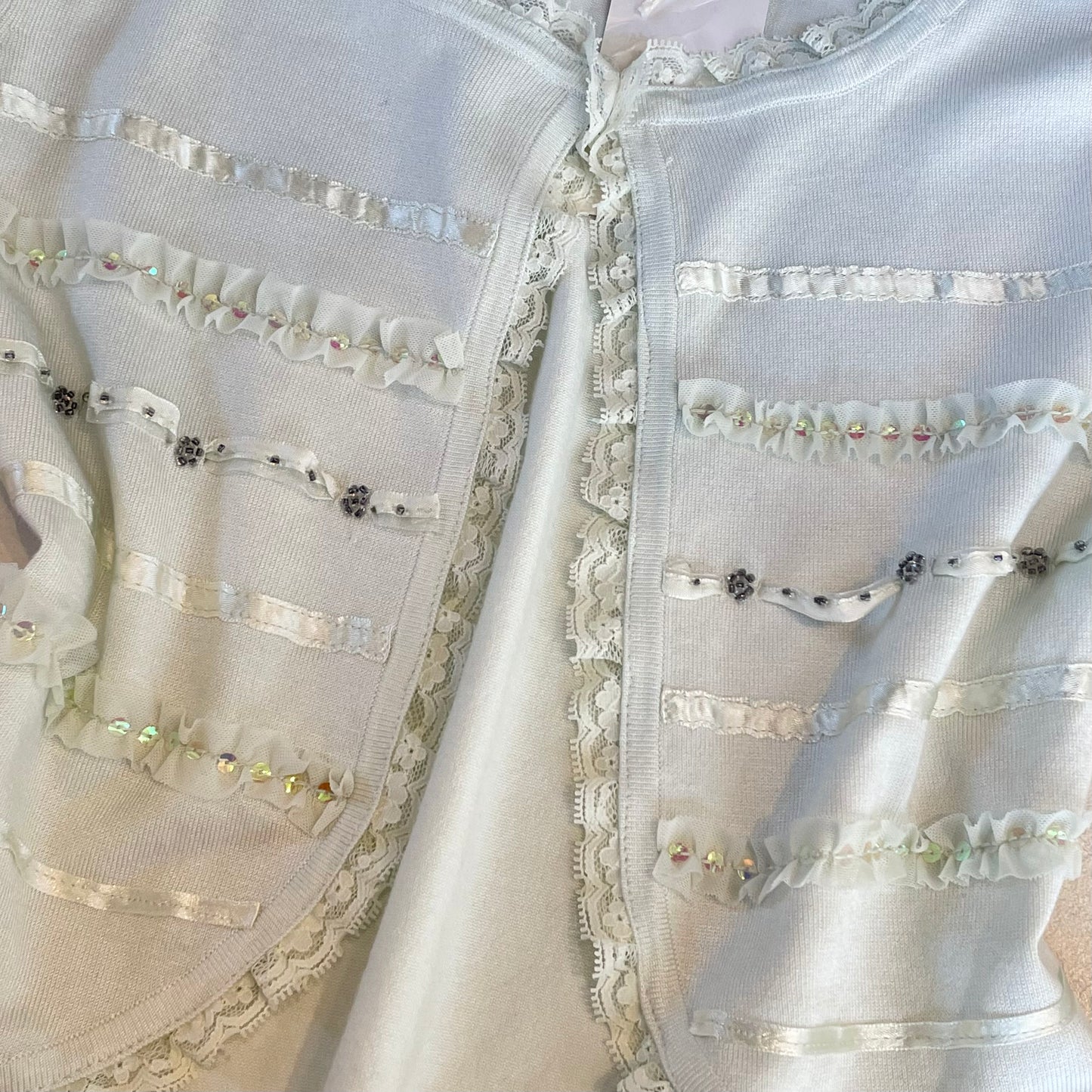 Mint embroidered outer