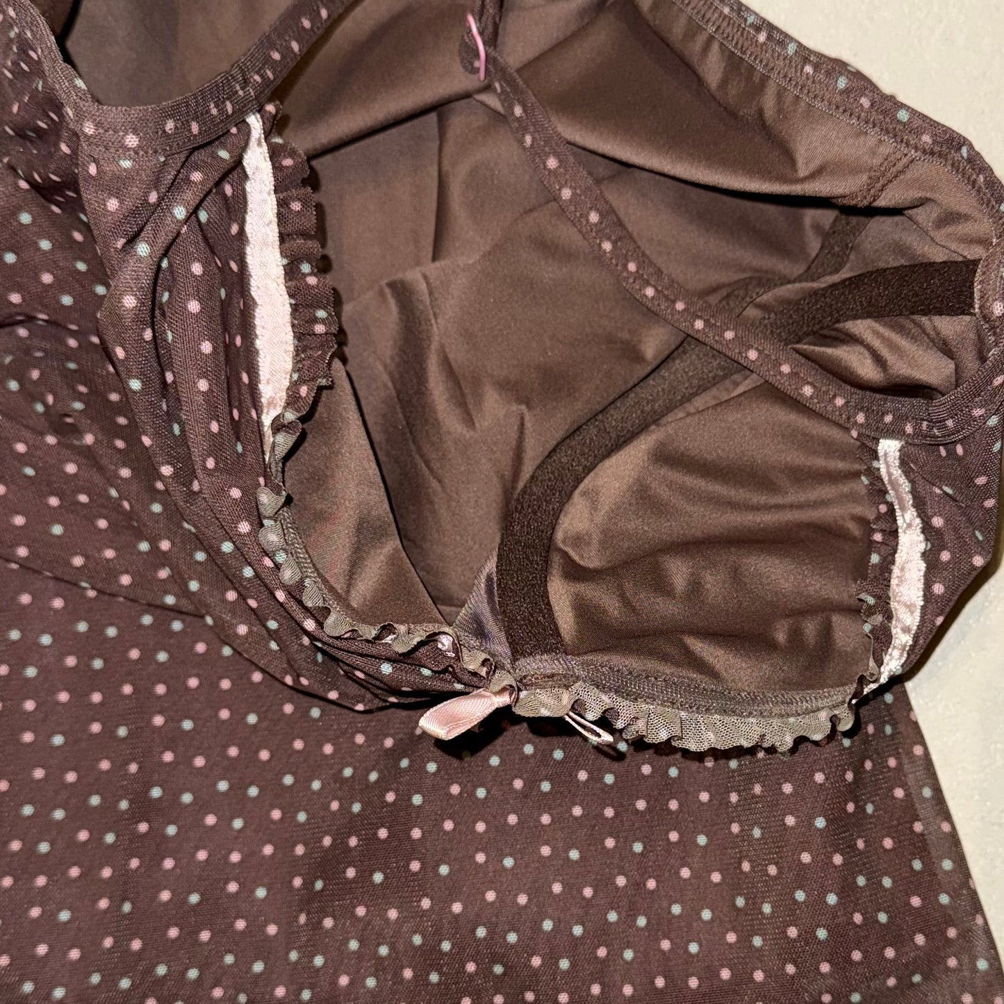 Brown polka dot corset