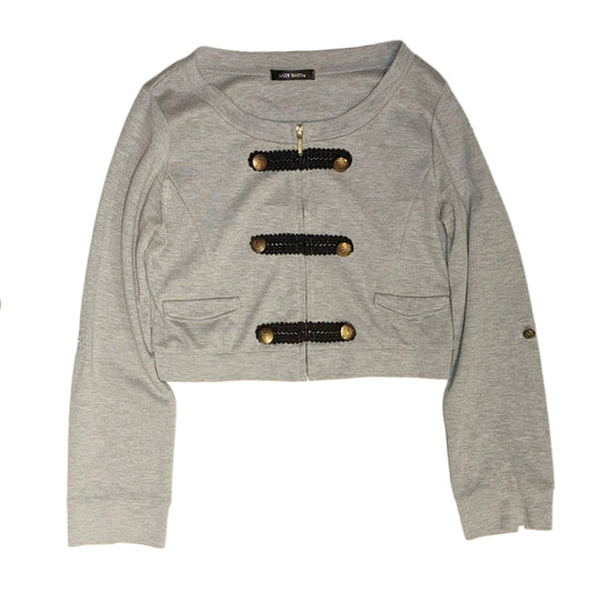 Lazy Daisy grey zip cropped outer