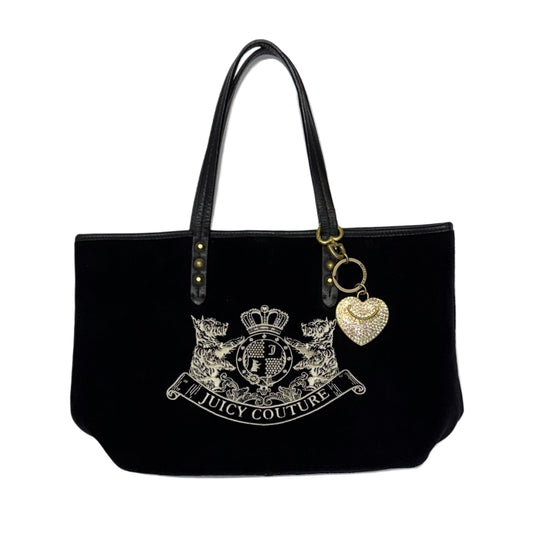 Juicy Couture black shoulder bag with heart keychain
