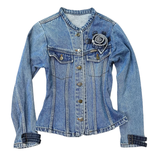 Rose denim jacket