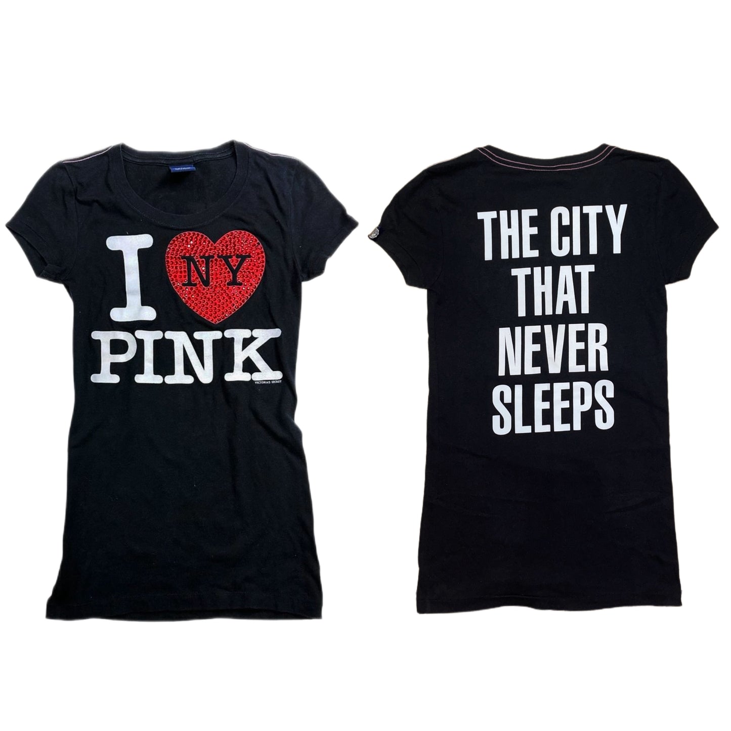 VS”The city that never sleeps”i love pink tee