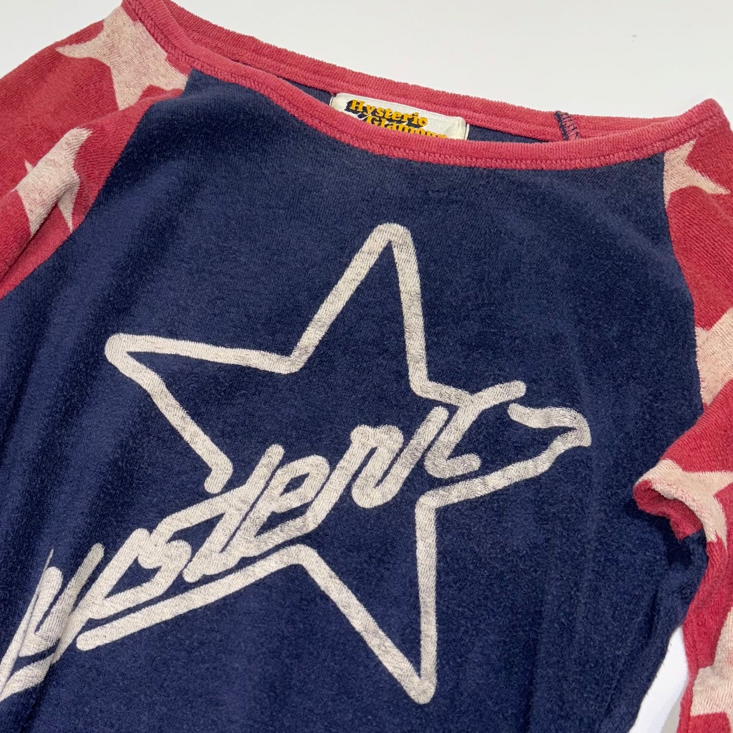 Hysteric Glamour navy pink star long sleeve