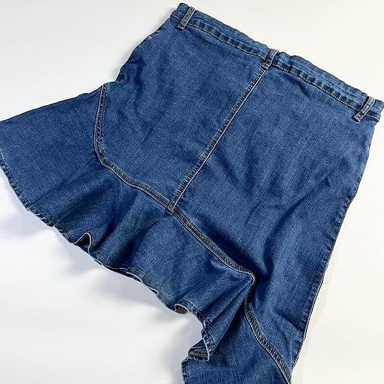 Irregular denim skirt