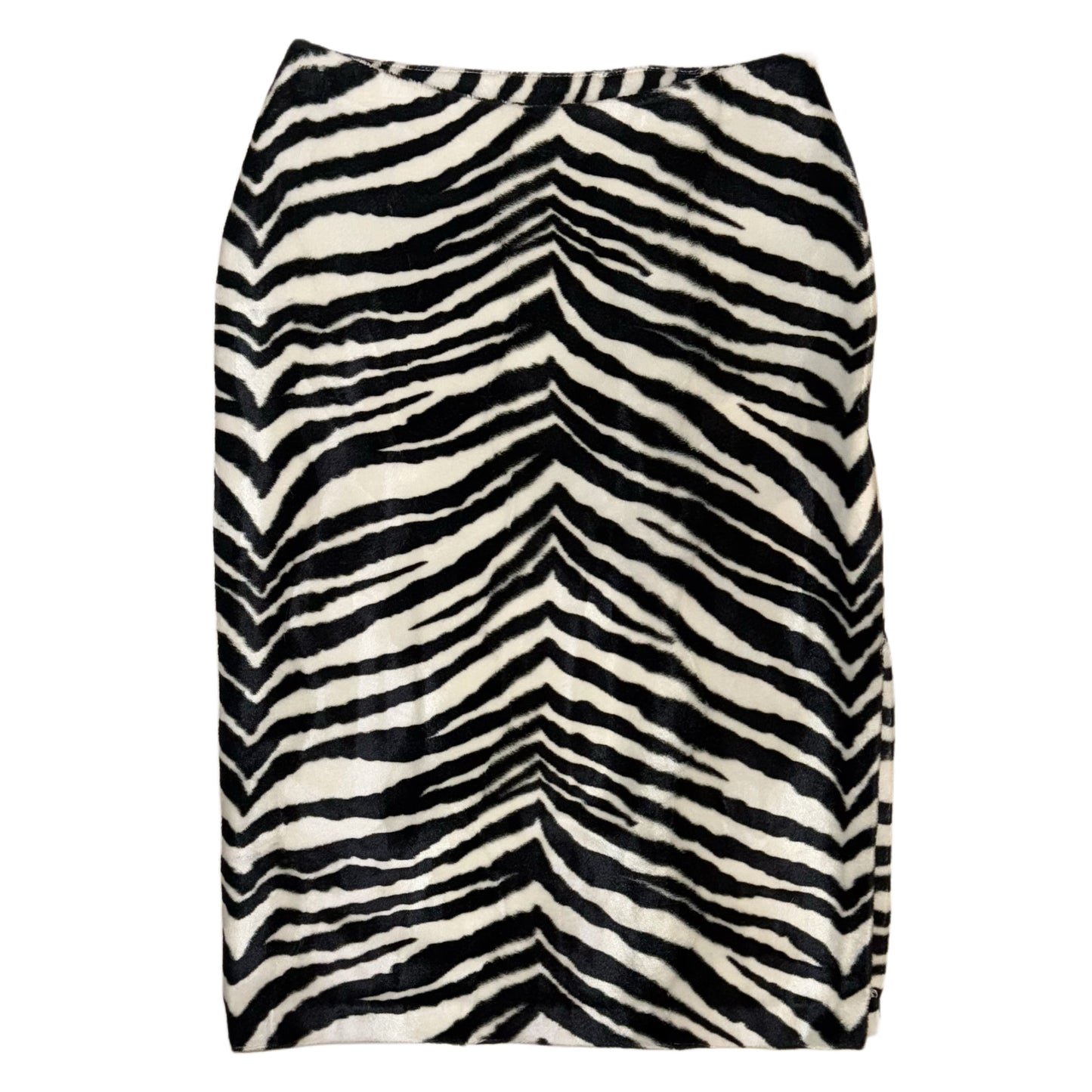 Zebra furry skirt