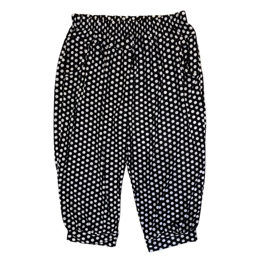 Black polka dot bubble pants