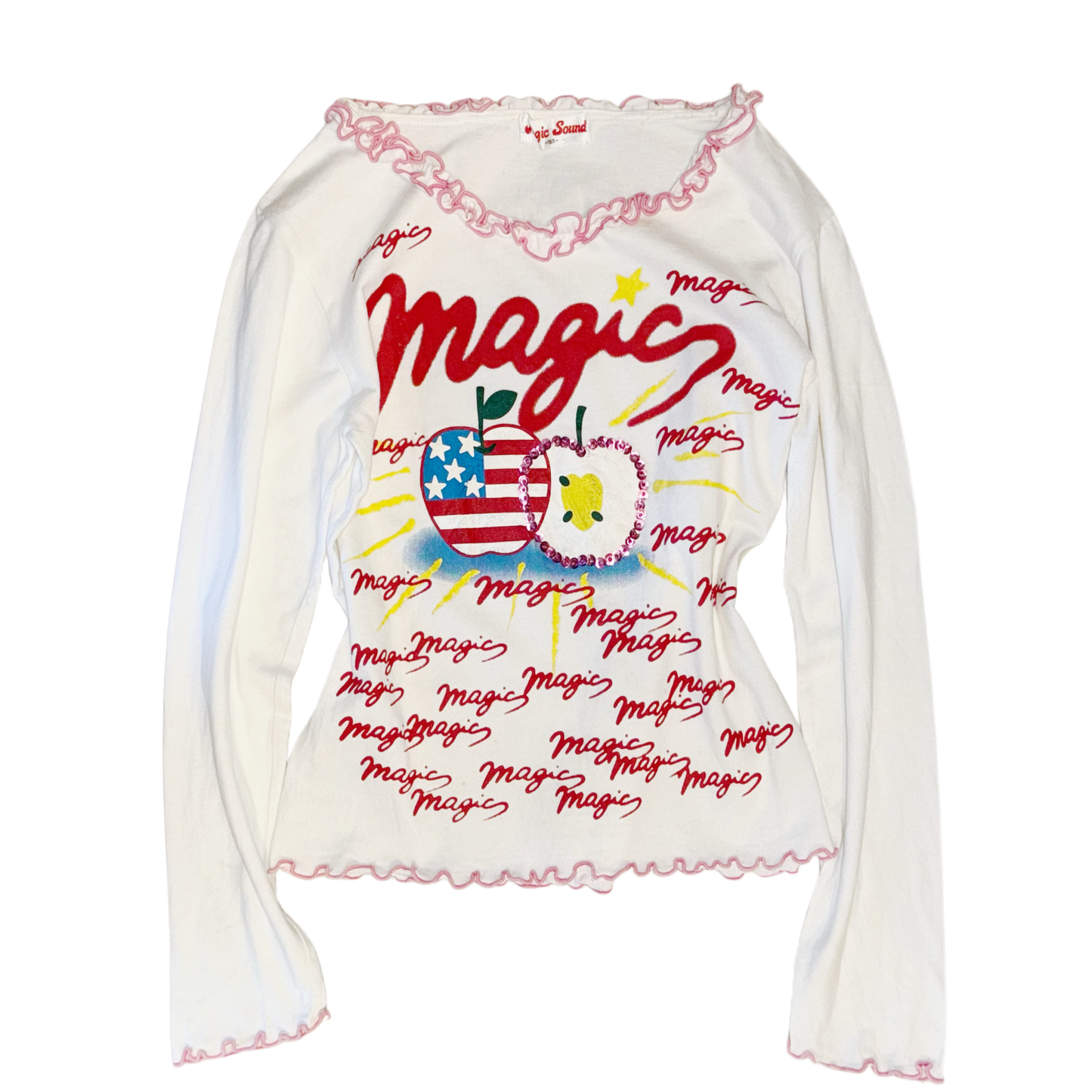 Magic apple red ruffle long sleeve