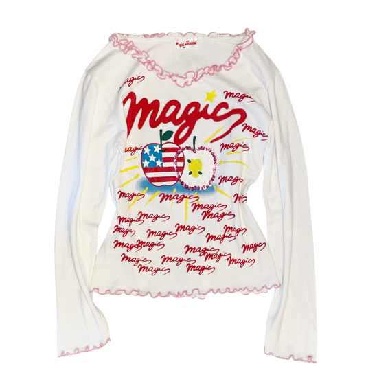 Magic apple red ruffle long sleeve
