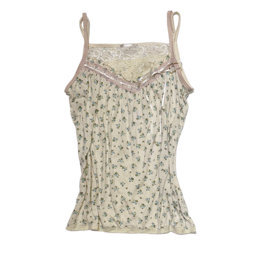 Floral lace tank
