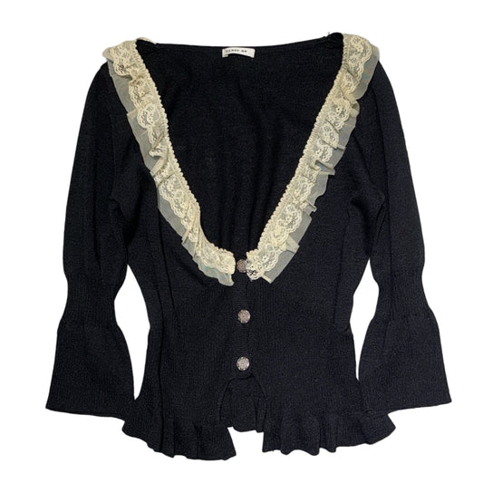 Black lace cardigan