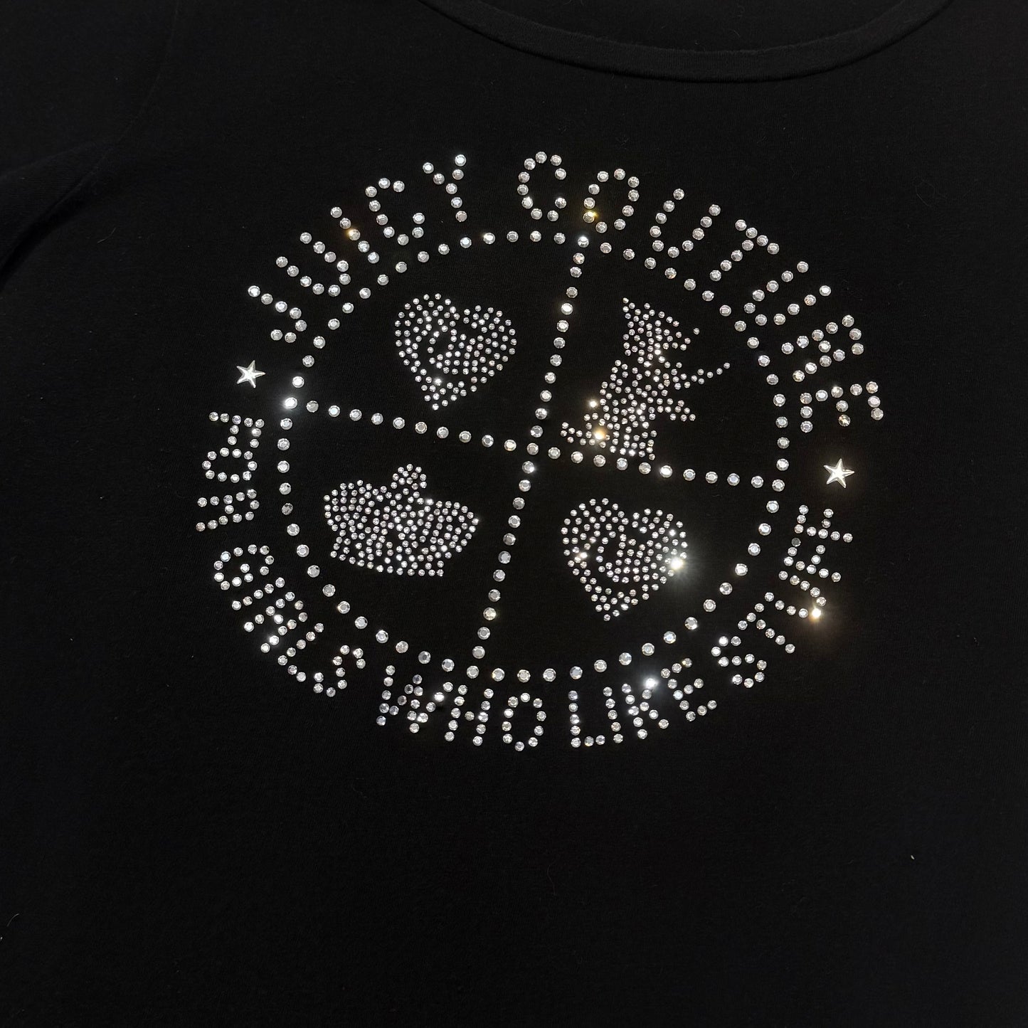 Juicy Couture rhinestone black top