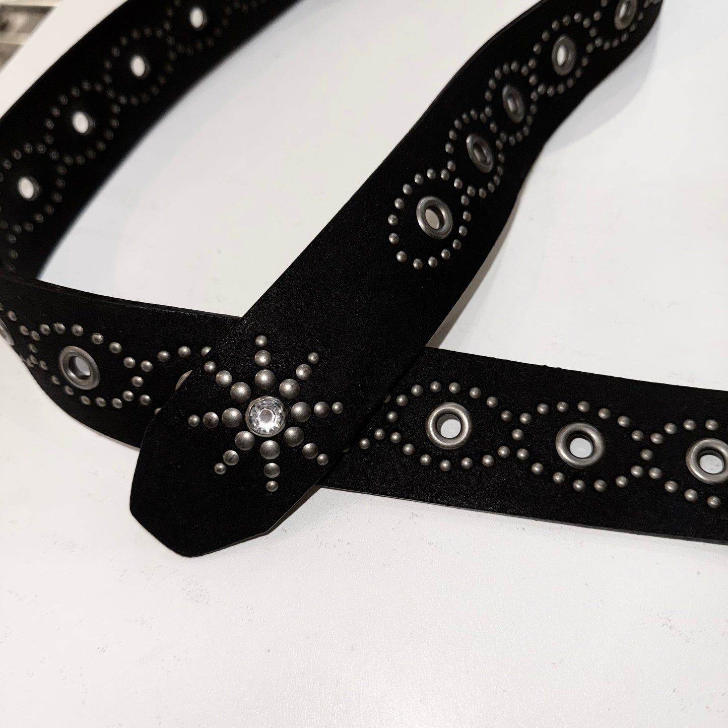 Black leather firework belt