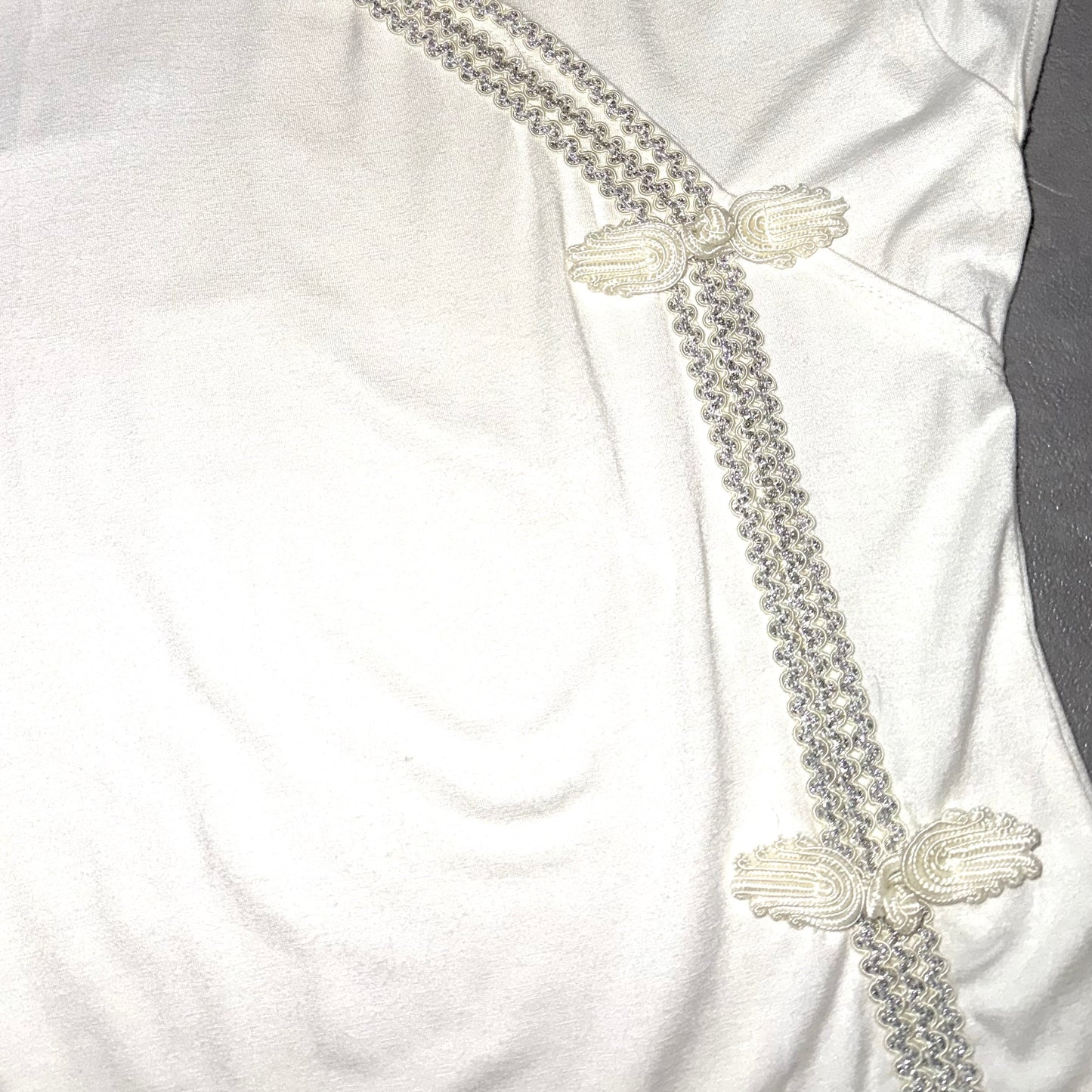 White chinese knot top