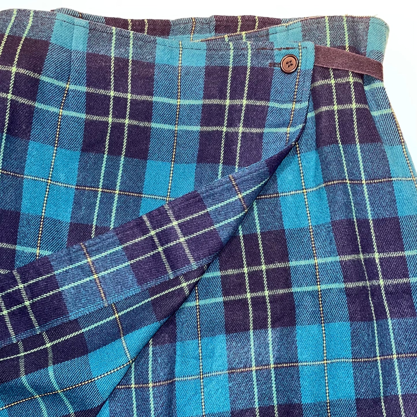 Blue tartan skirt