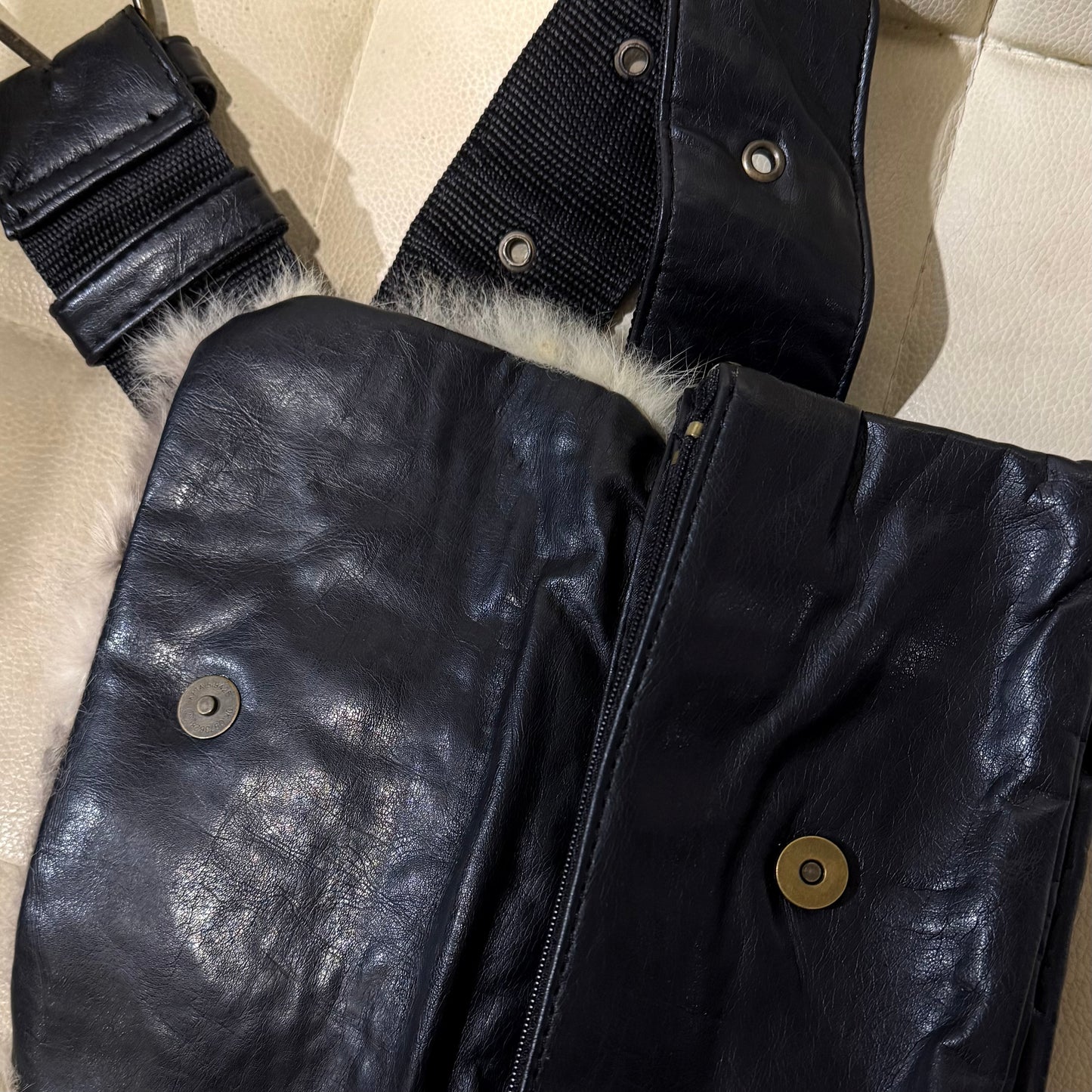 Fur sheepskin fannypack