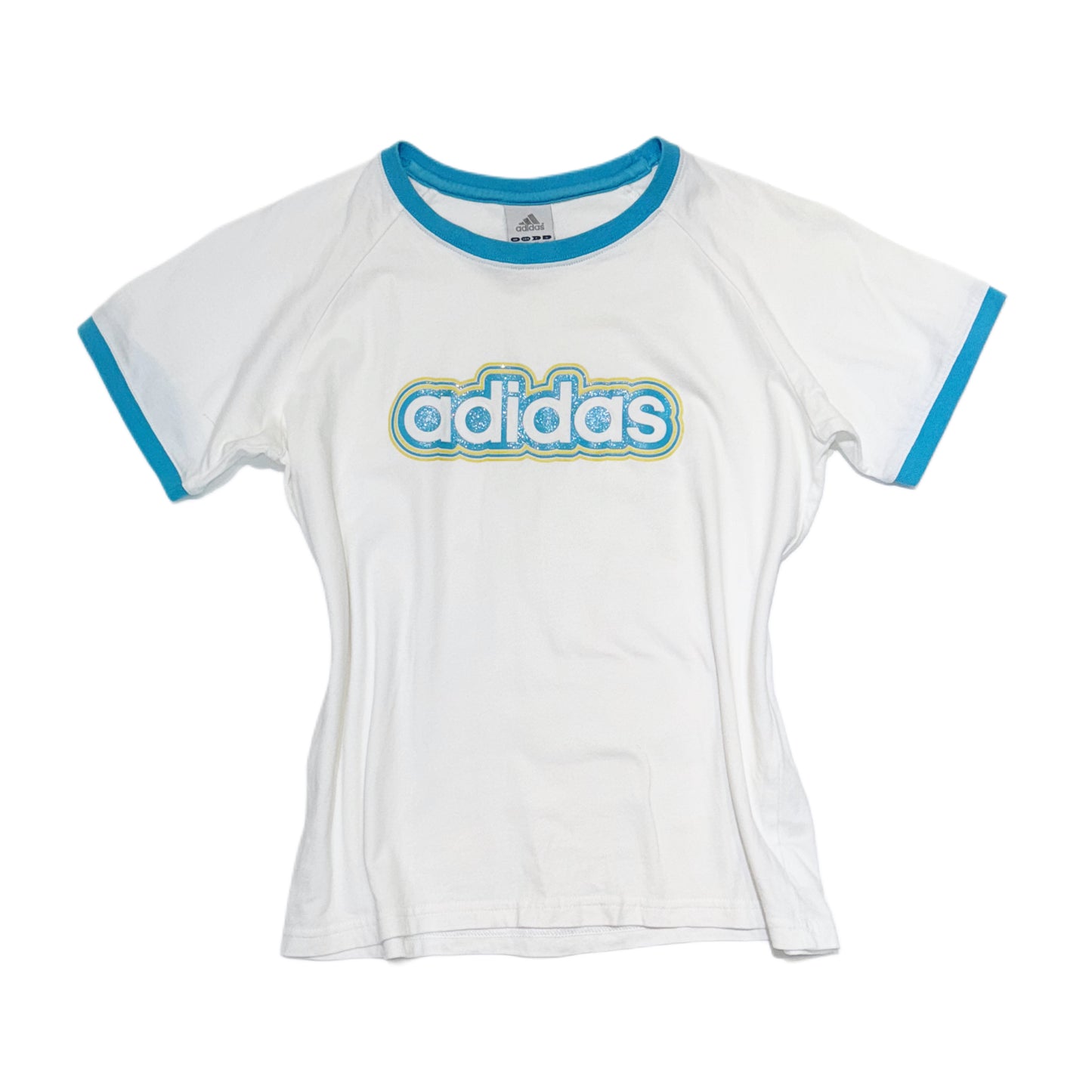 Adidas baby blue white top