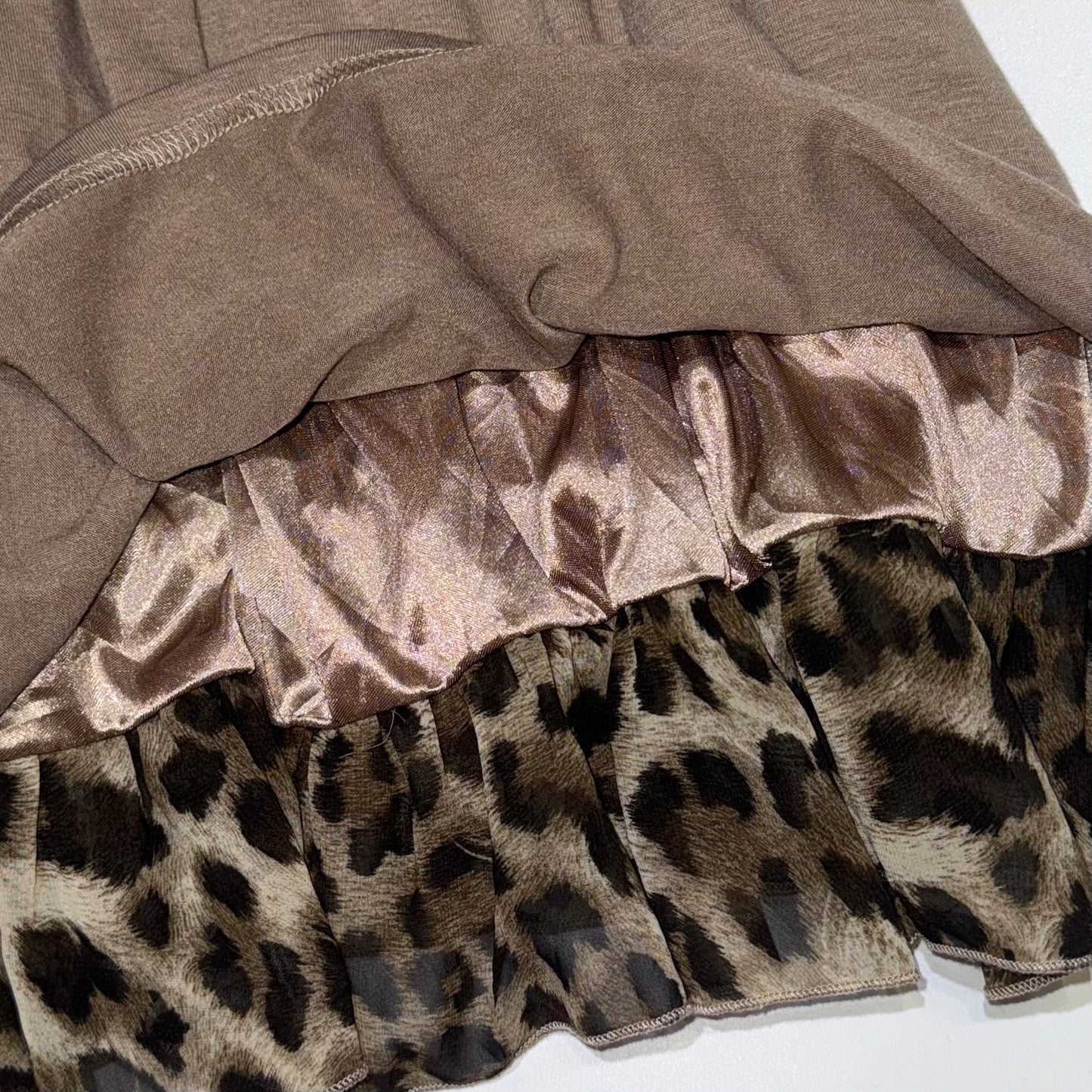 Ingni brown leopard print layered tank