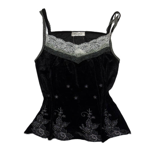 Black velvet lace tank