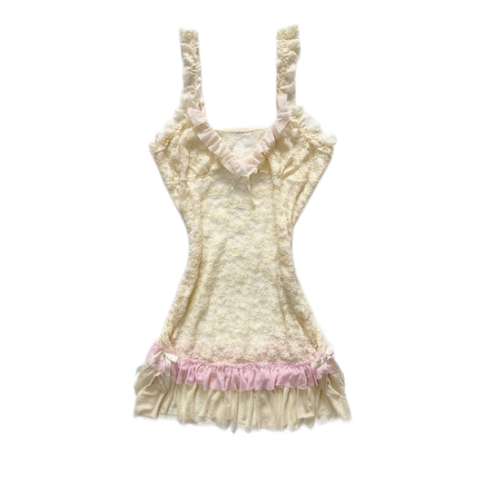 Beige lace dress