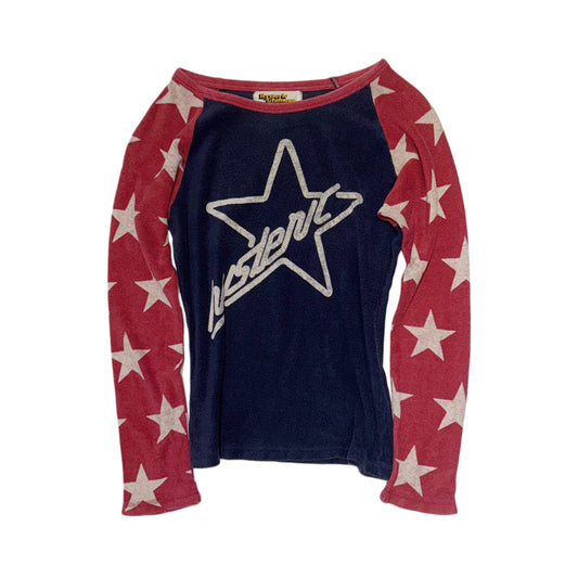 Hysteric Glamour navy pink star long sleeve