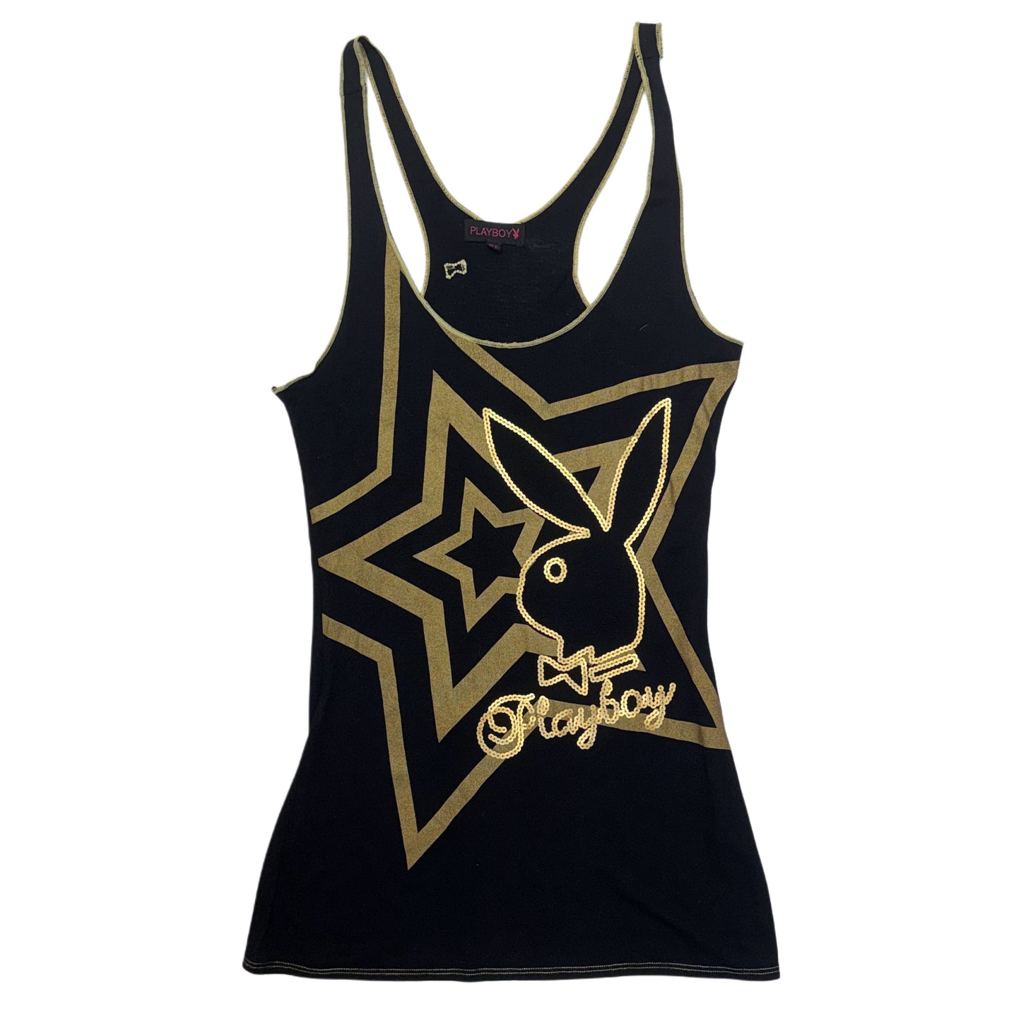 Playboy embroidered star long top