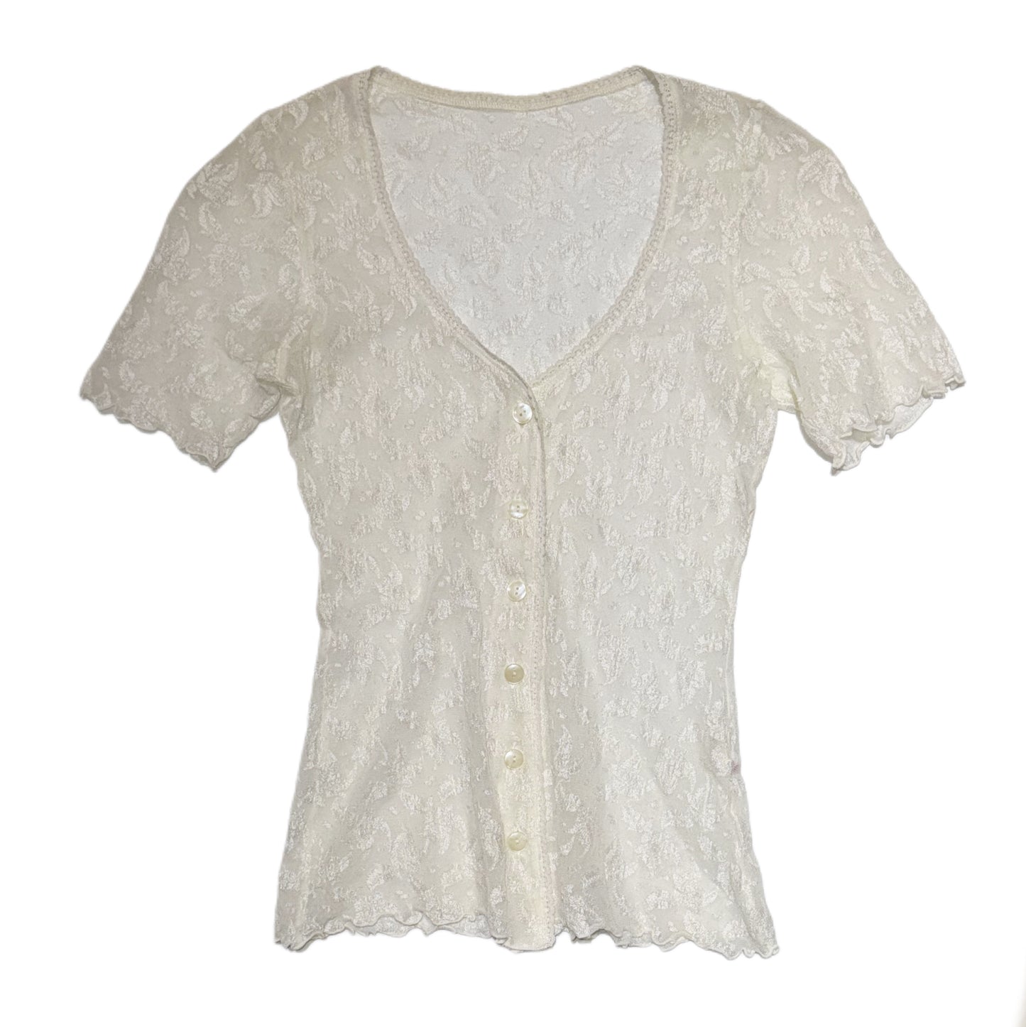 Cream lace shirt