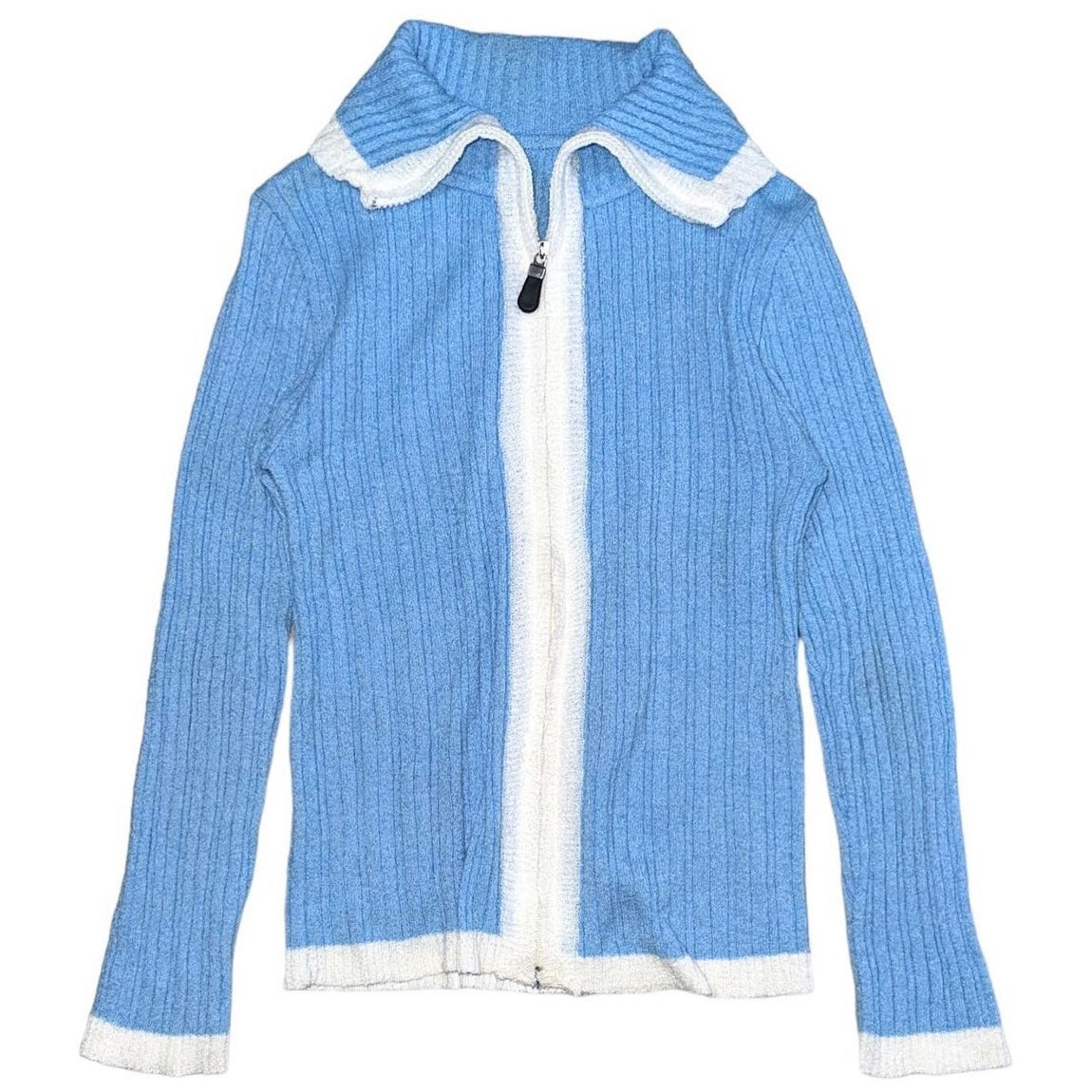 00s baby blue knit jacket