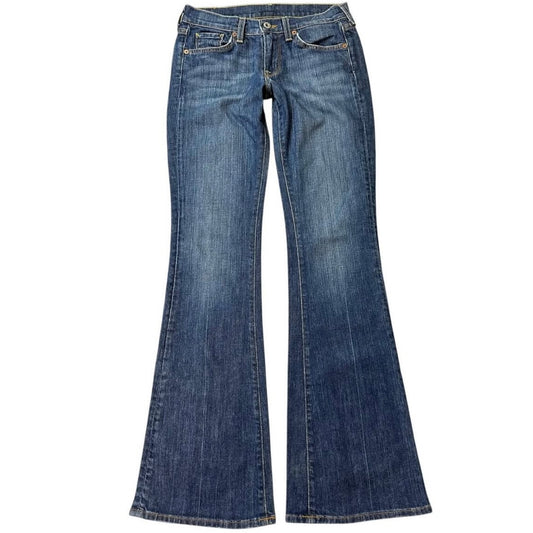 Low waist boots cut jeans
