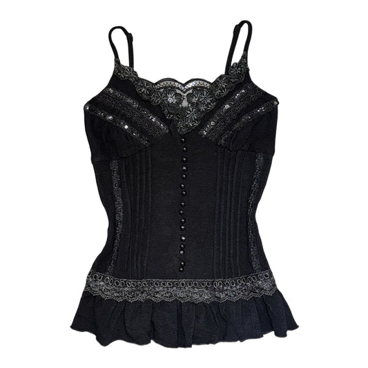 Black lace tank