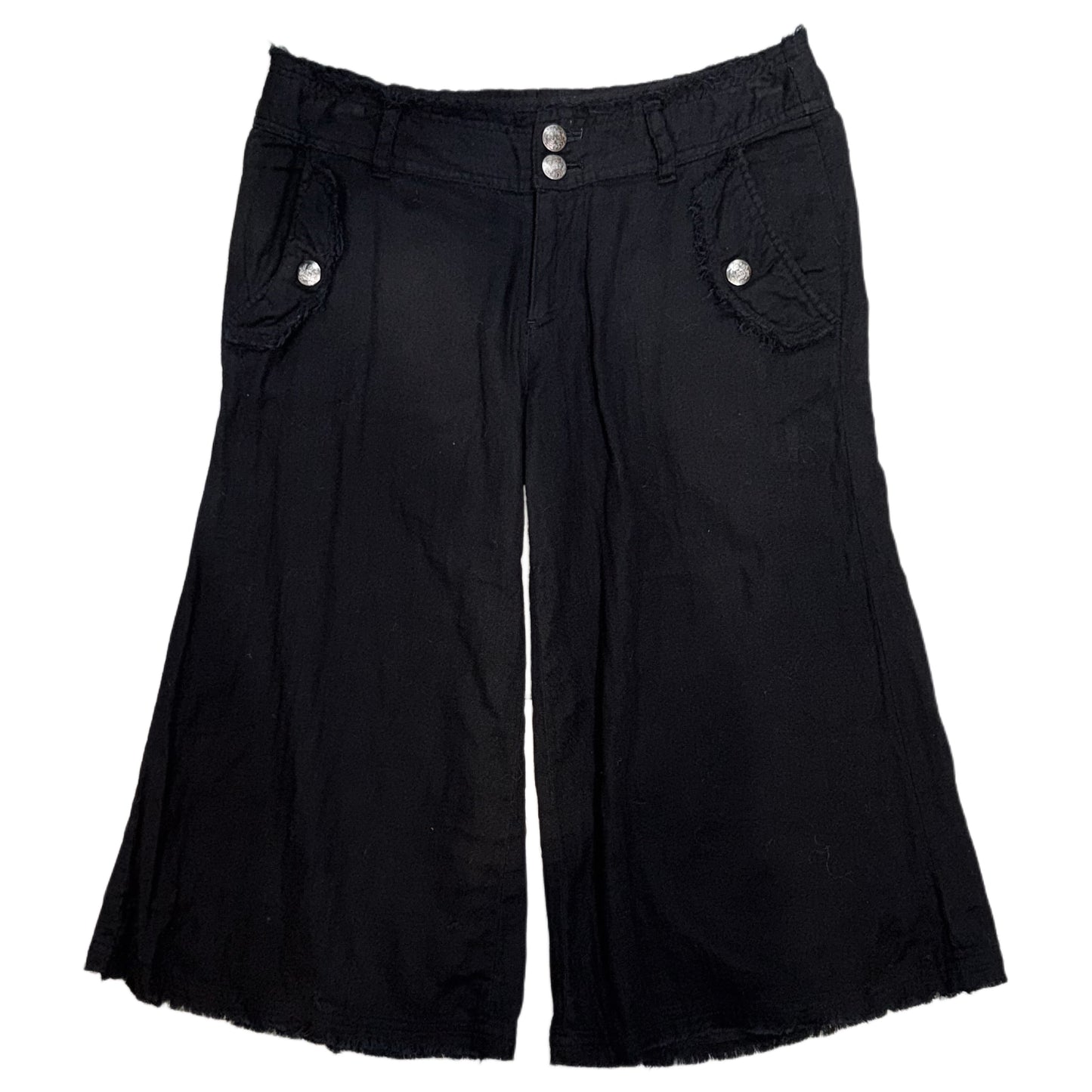 100% pure cotton black jorts