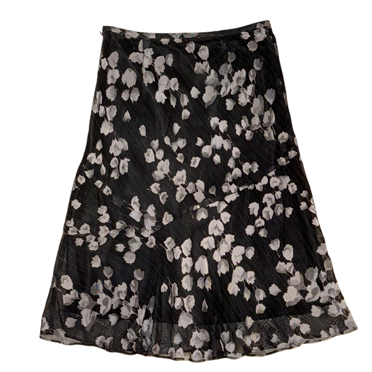 Black grey floral dress