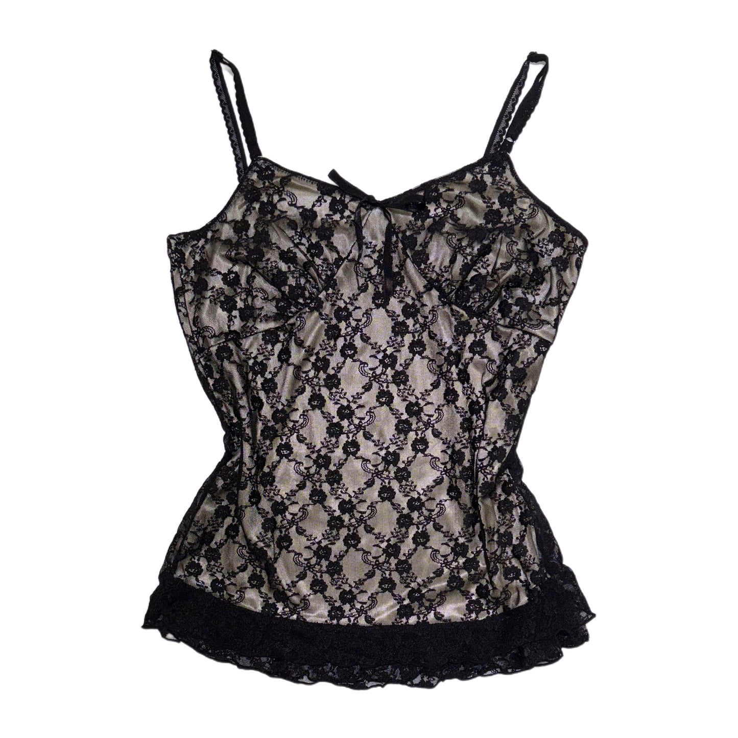 Black lace trimmed camisole