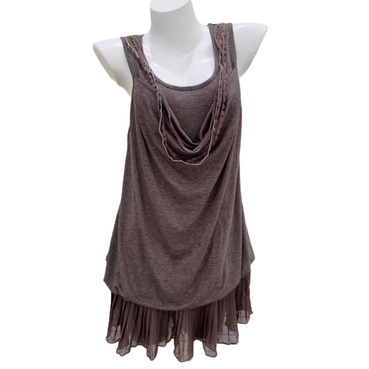 Soft gathered sleeveless top