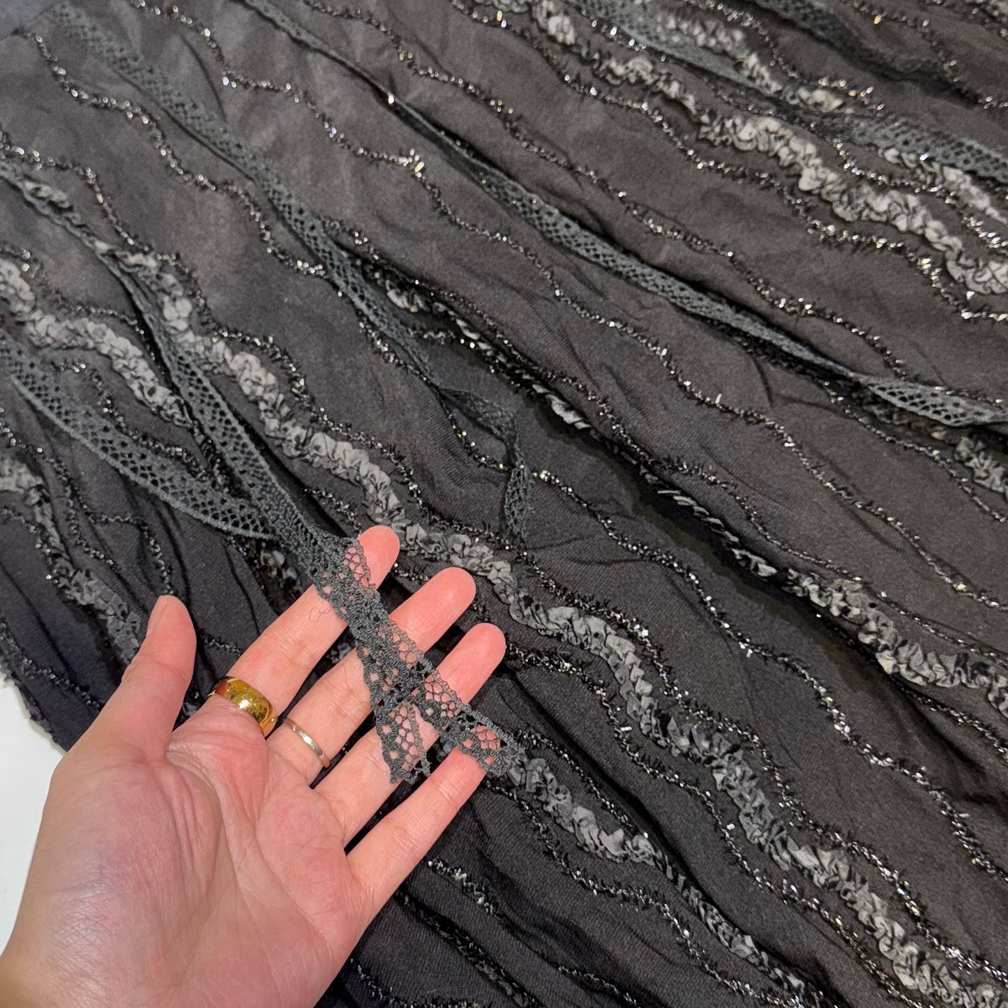 Black lace skirt