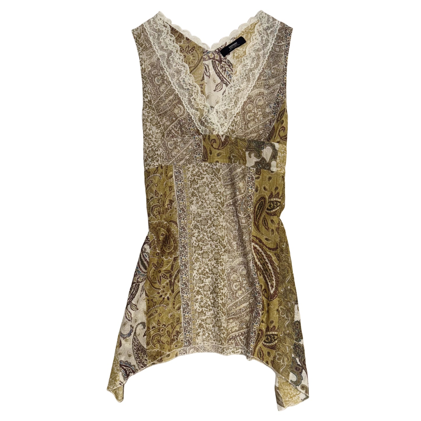 Paisley v-neck lace top