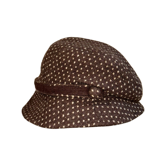 Brown polka dot hat