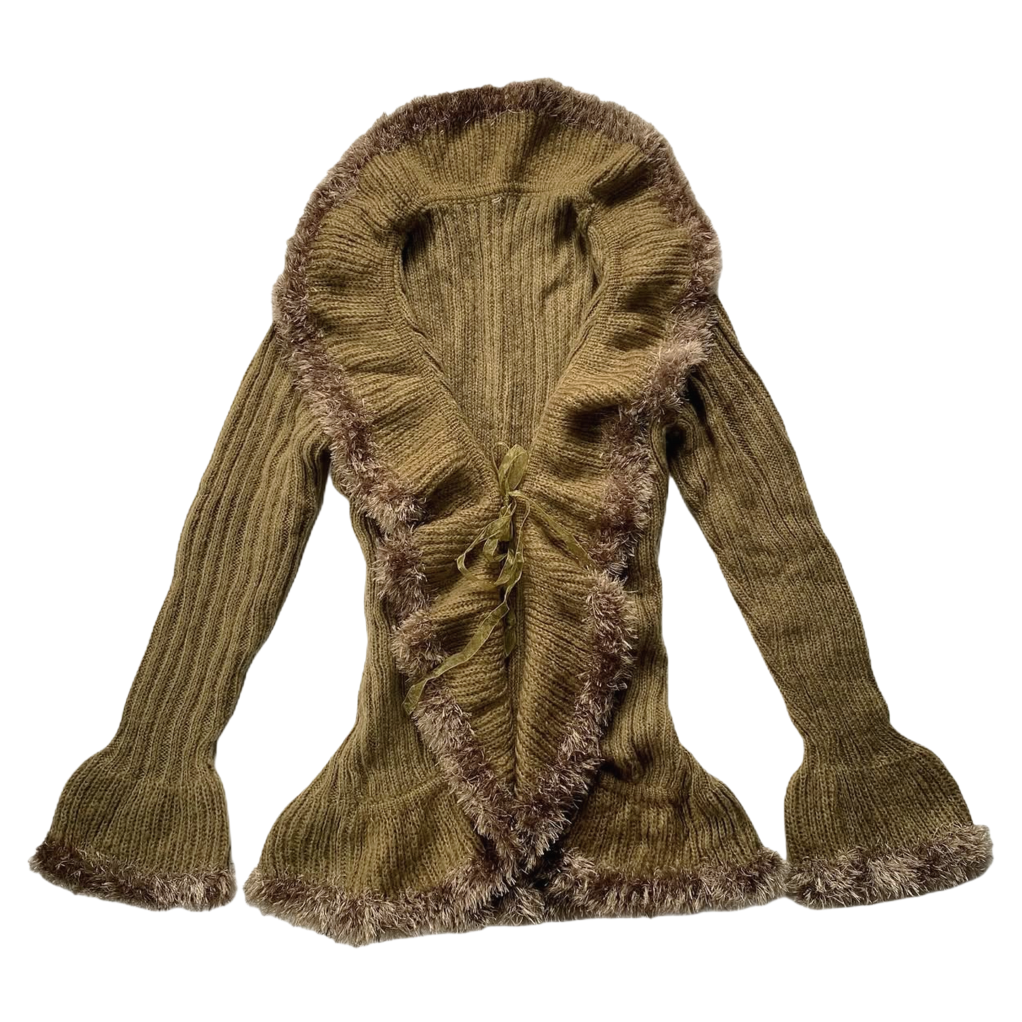 Brown knitted cardigan