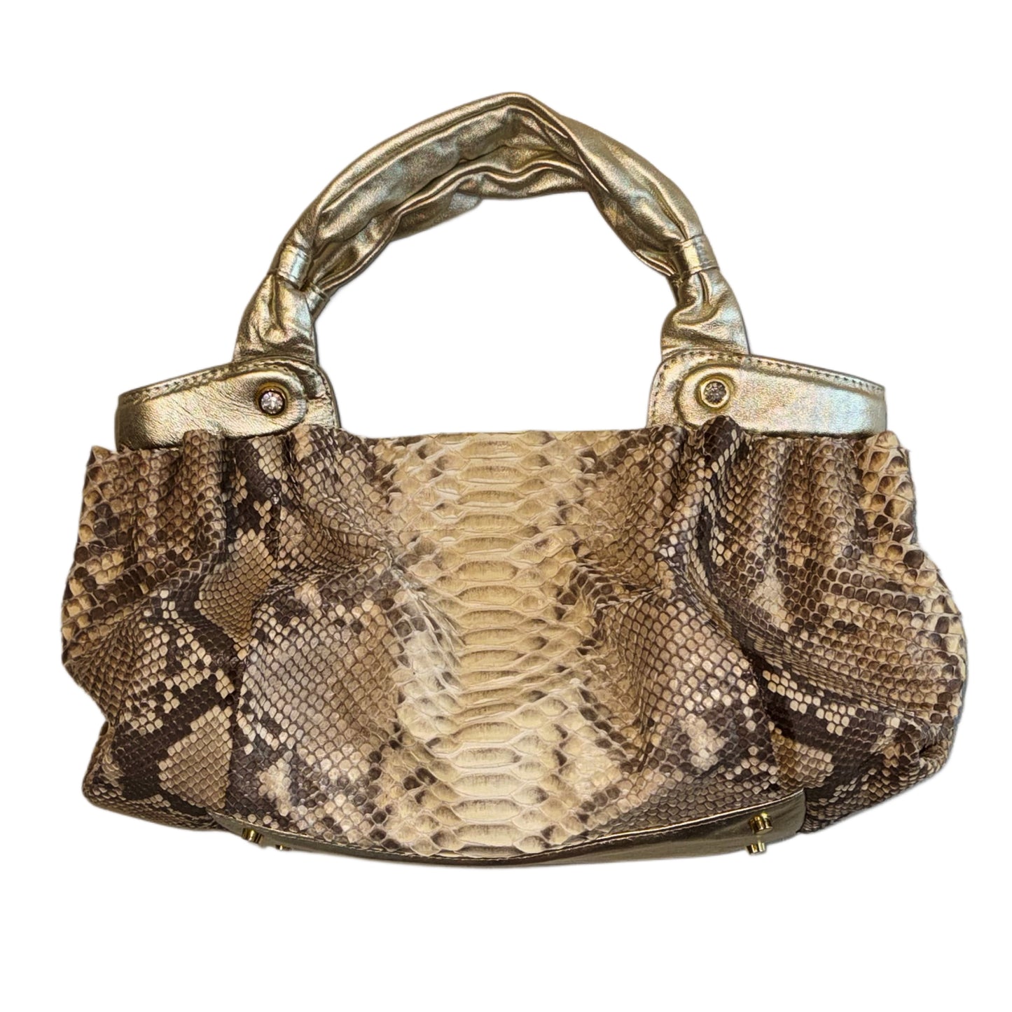 Snakeskin golden shoulder bag/ crossbody bag