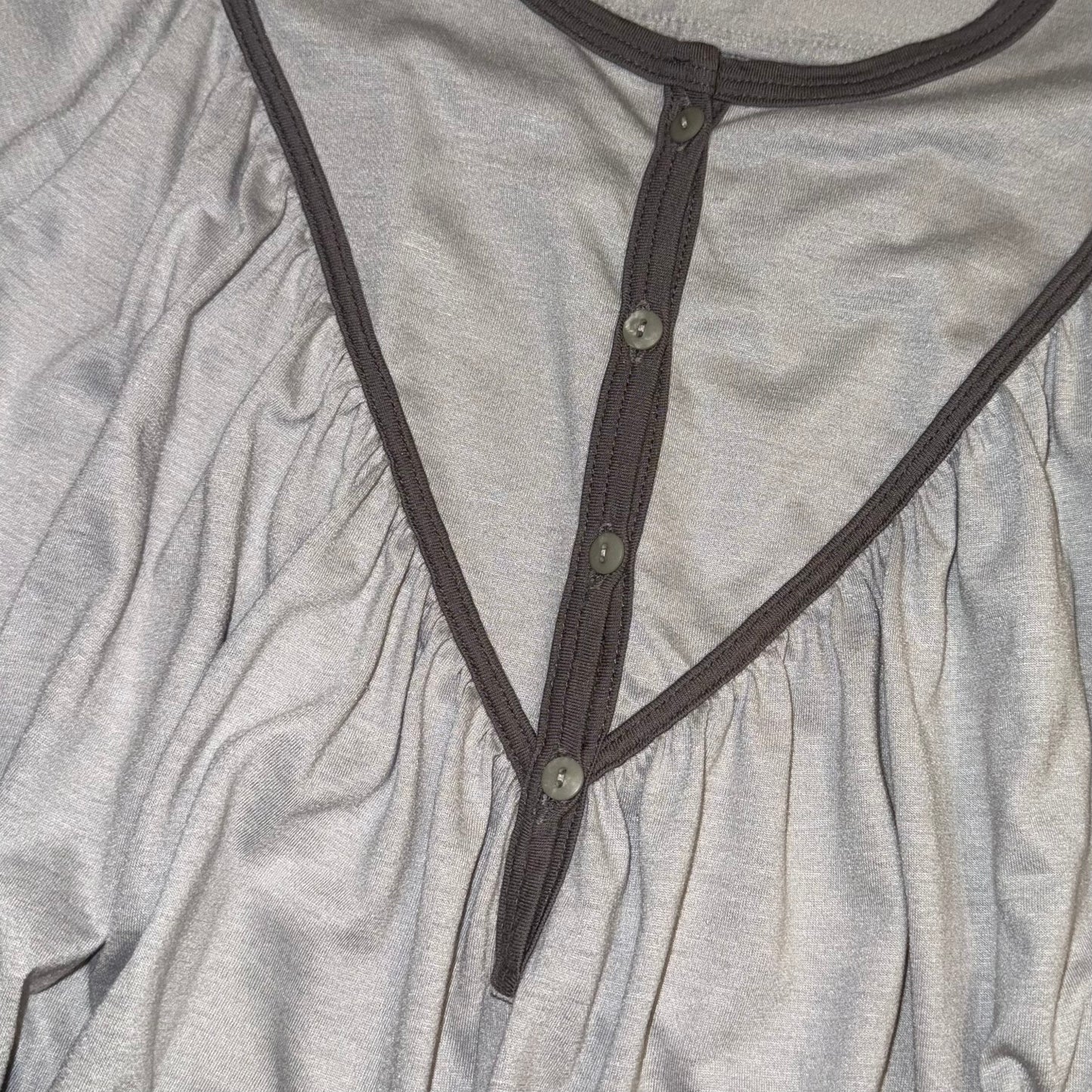 Grey button top